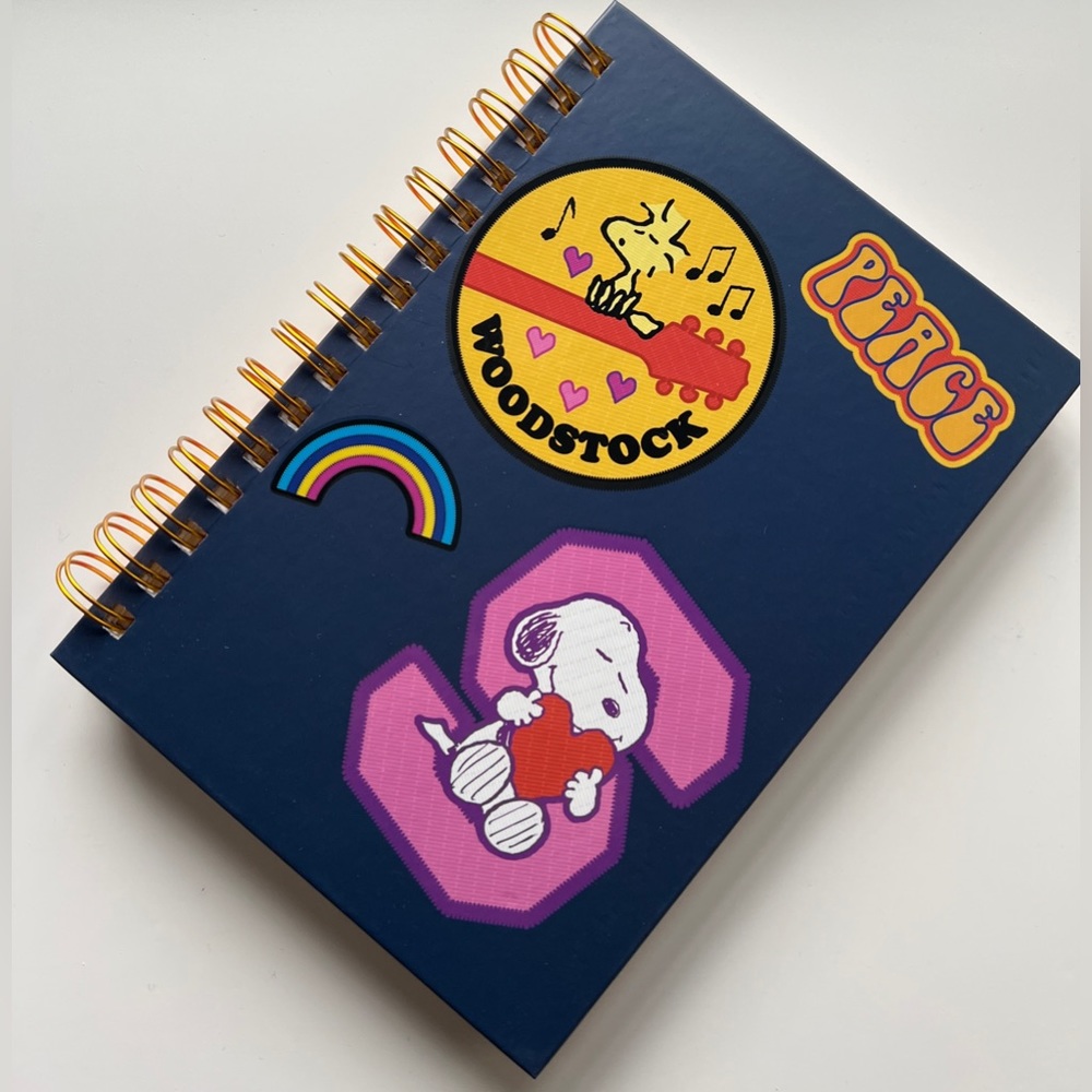 Peanuts Snoopy and Woodstock hardcover notebook